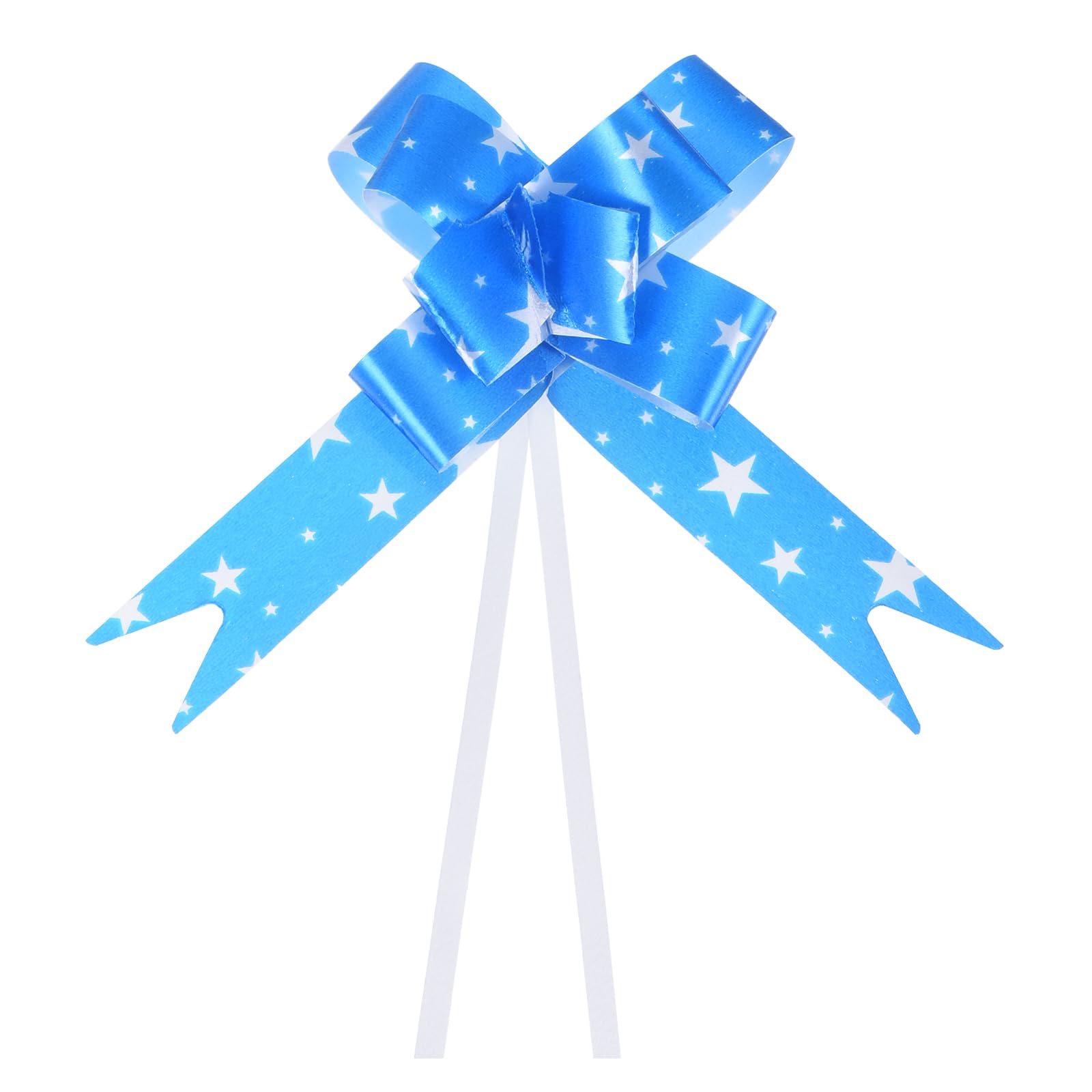 M METERXITY 100 Pack Gift Pull Bows - Basket Gift Wrap Bow Butterfly Knot Christmas Bows Gifts Bow Bulk Apply to Birthday Party (3.3inch Blue)