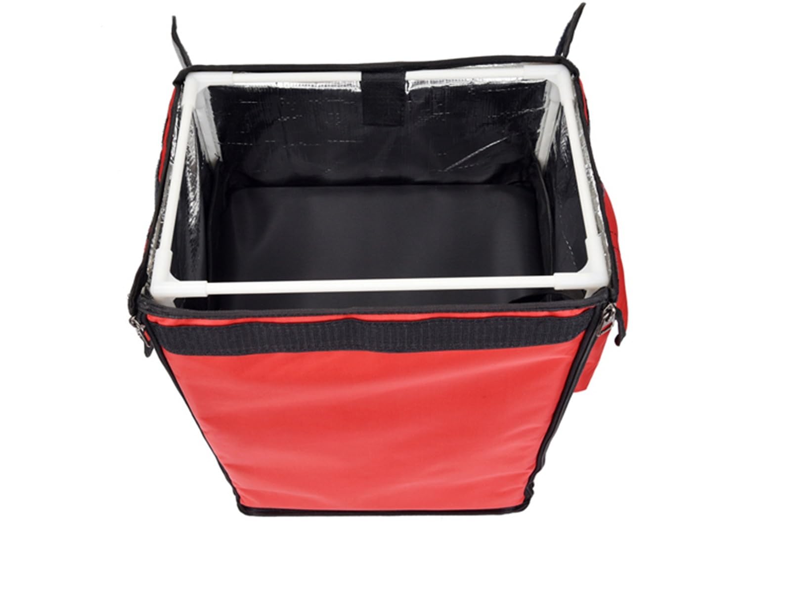 Bolsa Entrega Alimentos Frio Y Caliente, 35L Mochila Bolsas De Enfriador Grandes Cake Takeaway Caja Congelador Comida Rápida Pizza Entrega Incubadora(Red)