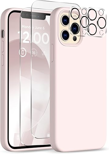 Miniatura 14 de Funda para iPhone 12 Pro Max, 2 protectores de cámara + 2 protectores de pantalla, funda protectora de silicona de cuerpo completo a prueba de