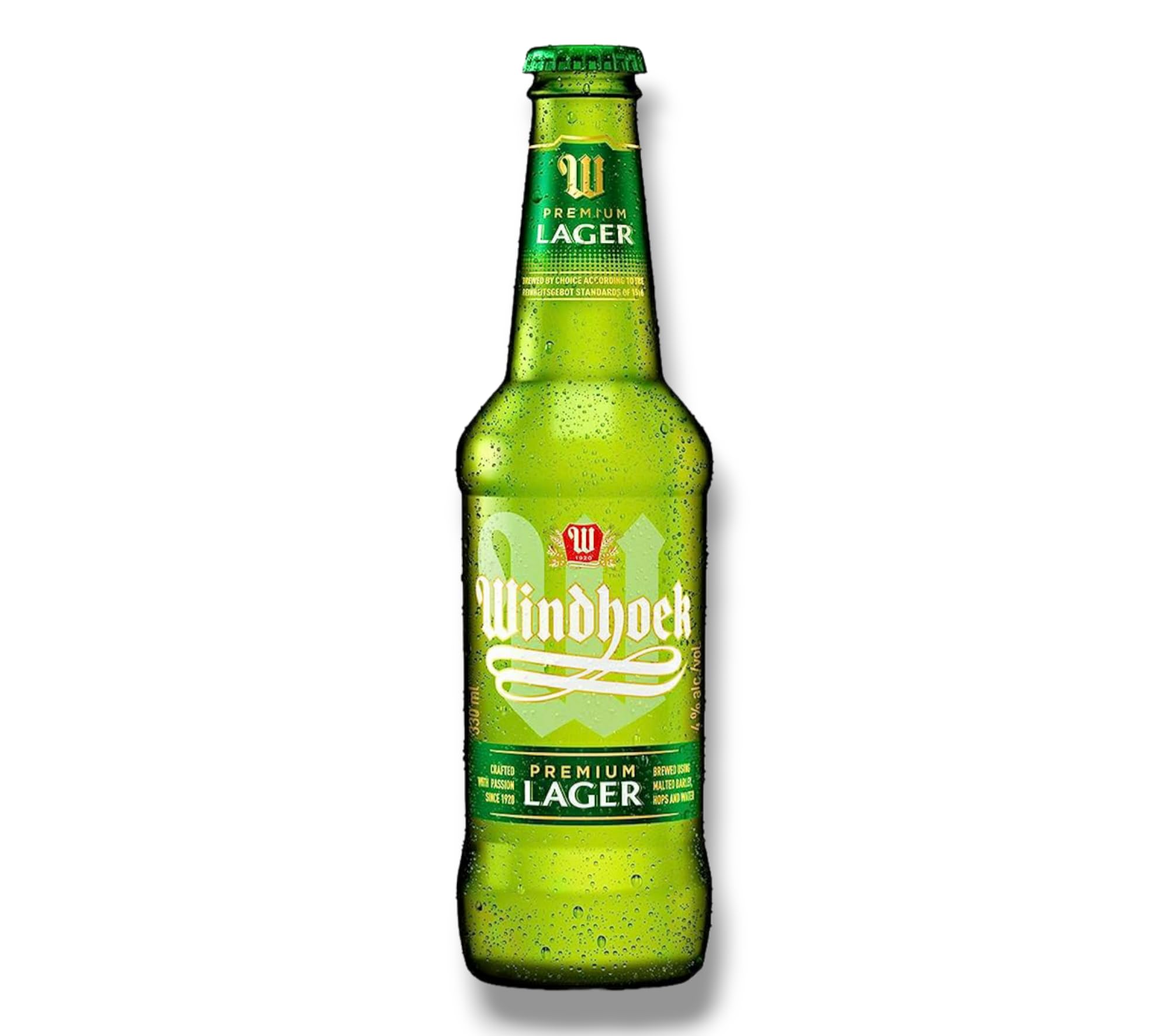12 x Windhoek Lager Bier 0,33l- Das afrikanisches Sommerbier aus Namibia mit 4% Vol.