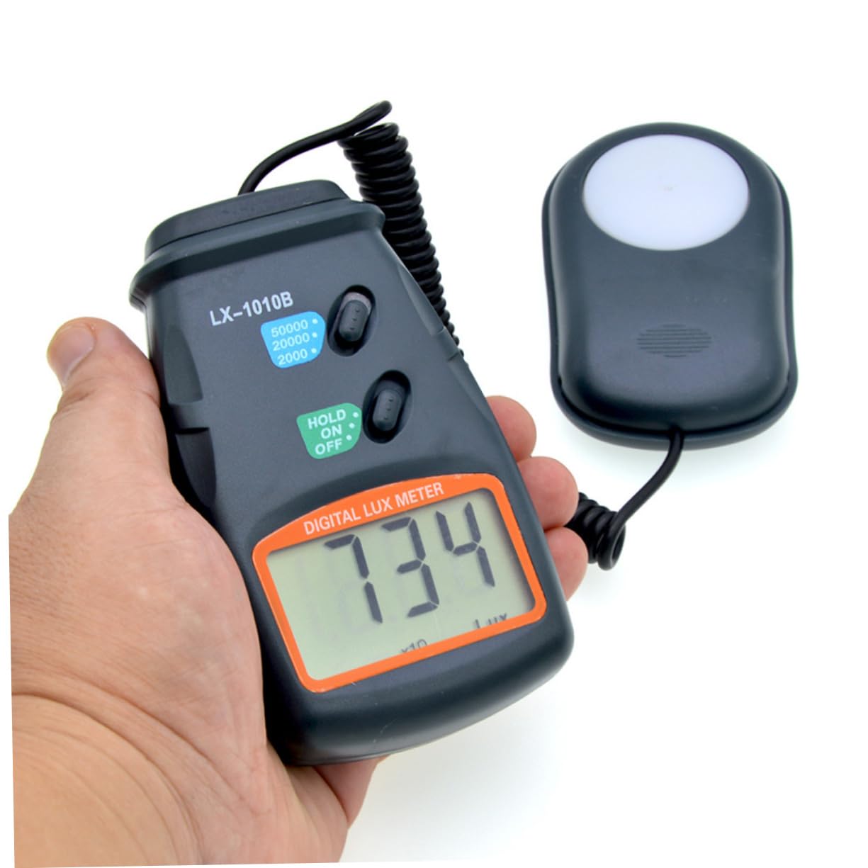 Kisangel Testeur De Luxmètre Numérique Lcd À 3 Plages Photomètre Portatif Verrouillage De Lecture Faible Consommation Alimenté Par Piles (piles Non Incluses)