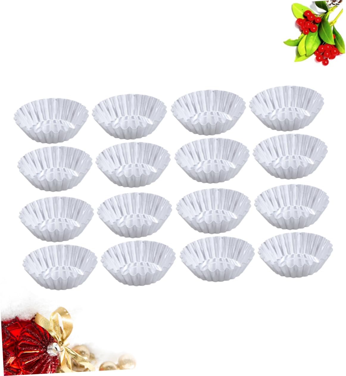 Fluted Cake Pans Mini Muffin Tins Aluminum Baking Cups Egg Tart Molds for Quick Heat Conductivity