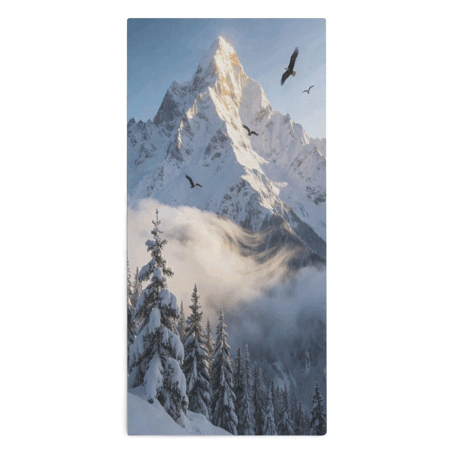 VstaDank Above The Snowy Forest Towel Quick Dry Absorbent Towels for Beach Thin Soft Lightweight Travel Bath Towel Sand Free Super Microfiber Face Towels for Sport Bath Adults