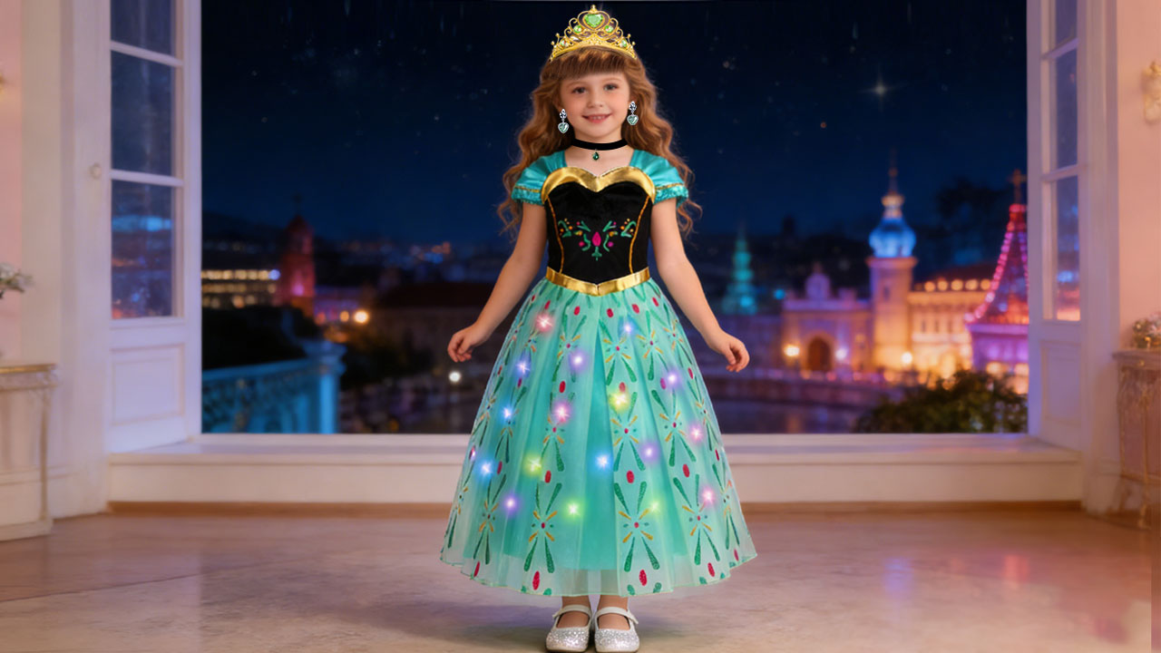 Disfraz de Princesa Verde para Niñas 4-5 Años miniatura 7
