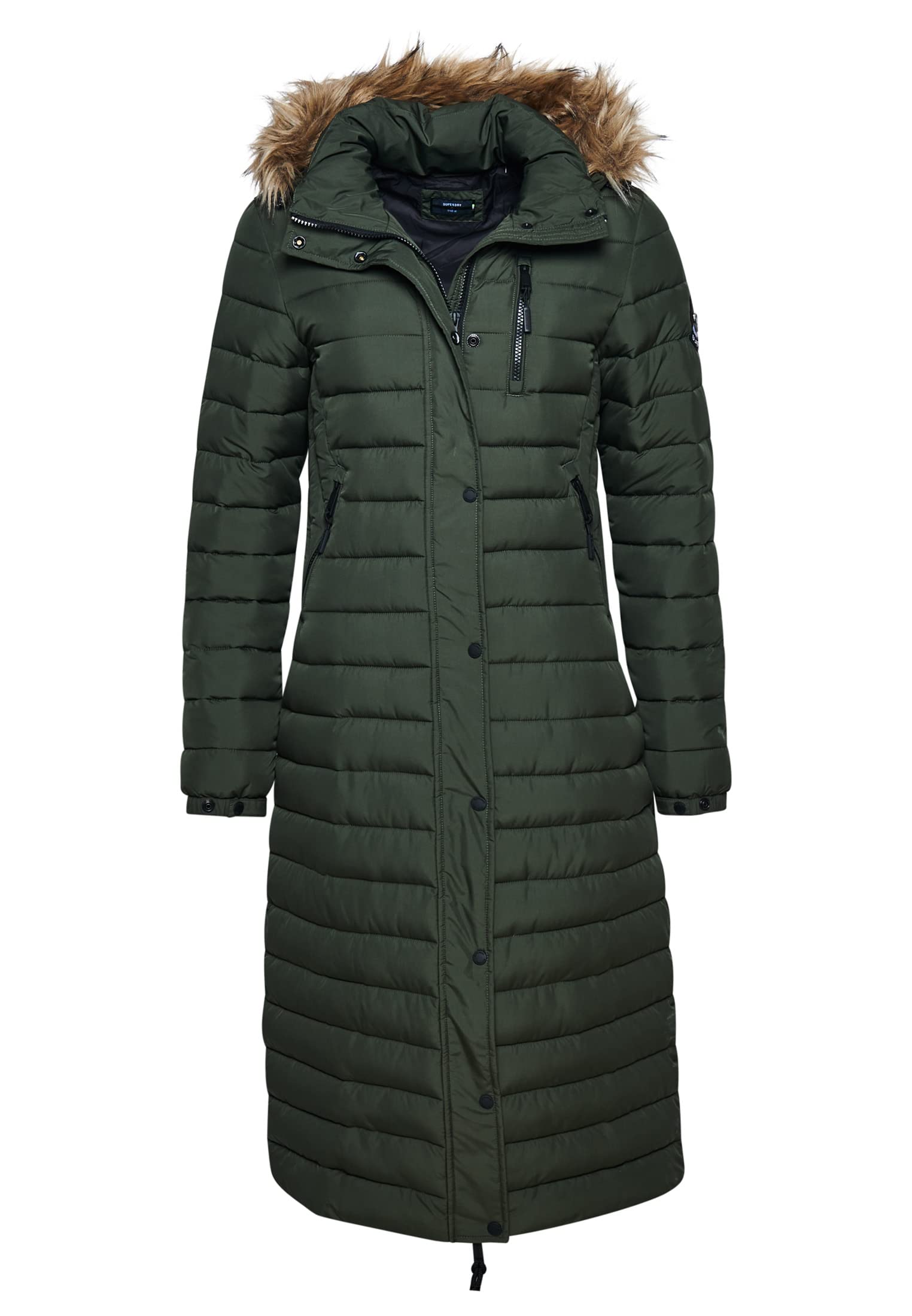 Superdry Dark Moss Green Super Long Line Fuji Jacket 8