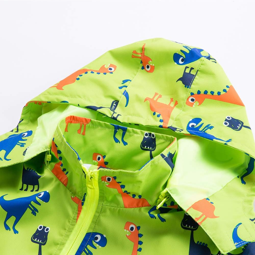 IjnUhb Waterproof Hooded Jacket for Boys Girls,Kids Raincoats Outdoor Windbreaker Dinosaur Rain Jacket : Clothing, Shoes & Jewelry