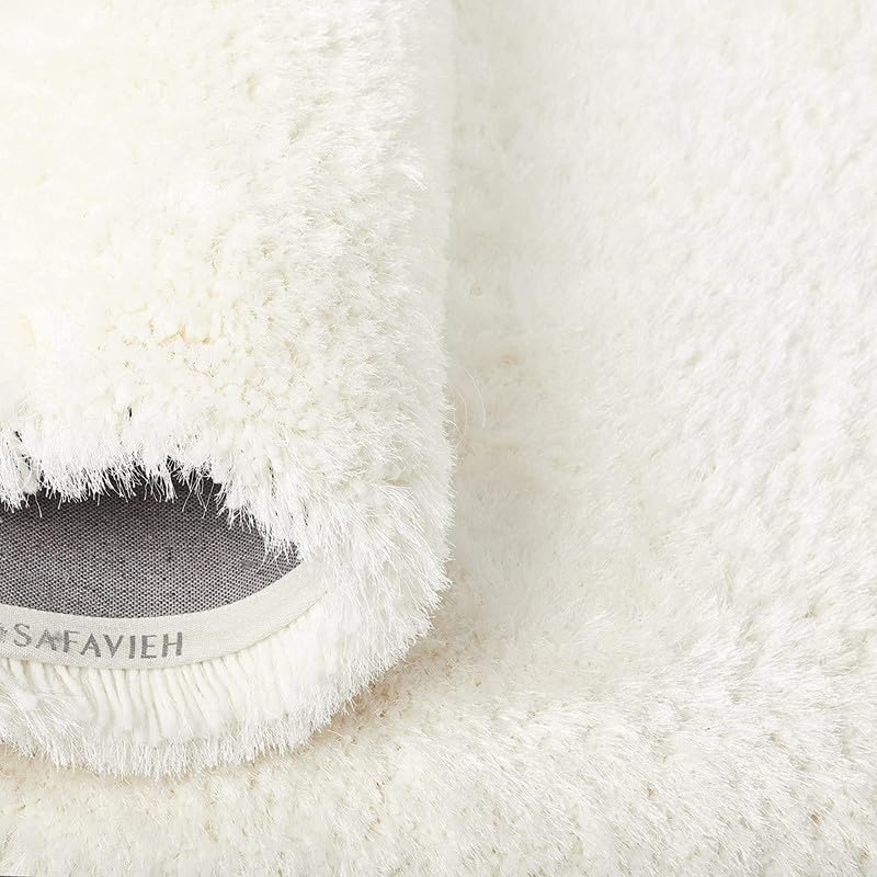Image of Plain Plush Fur Rugs Bedroom Home Drawing Room Indoor 5x8 Feet White