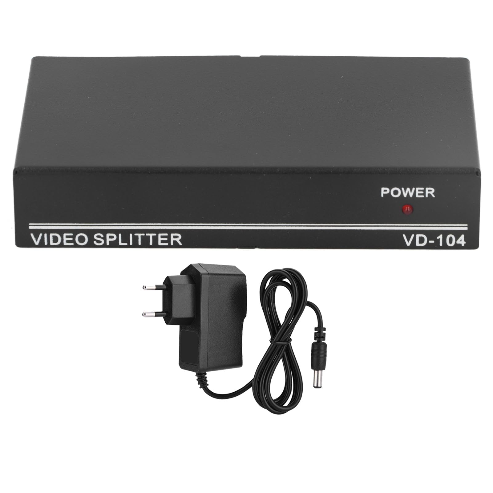 Asixxsix Splitter Video 1 in 4 Uscite Plug And Play, Splitter Video BNC Professionale Full HD 1080P per Sistemi Video Pubblici, per Riunioni Video Home Theater (Spina Europea)
