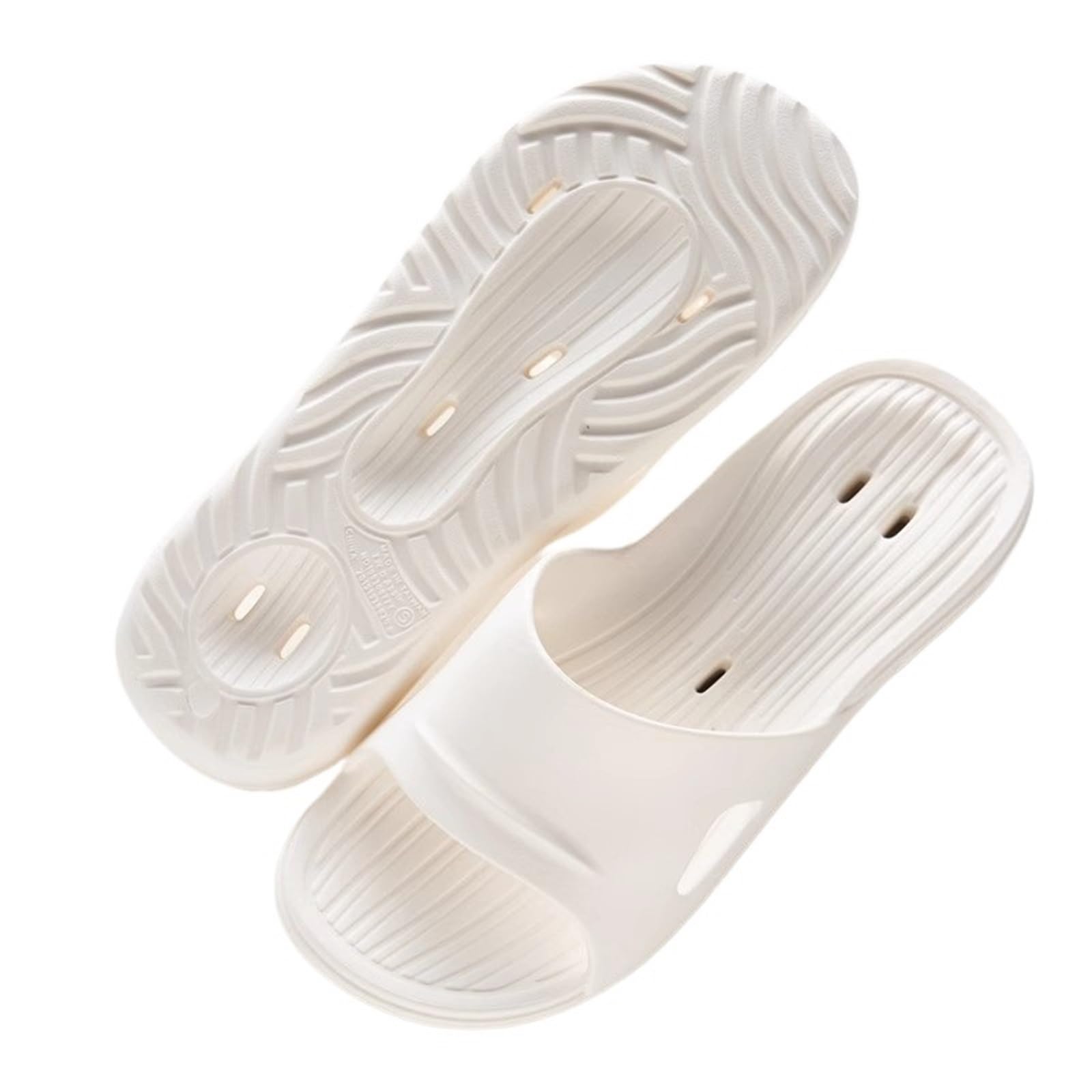 Ciabatte da doccia Ciabatte da doccia for donna e uomo, antiscivolo, ad asciugatura rapida, comode leggere, con fori di drenaggio Pantofole da esterno(Bianco,Alpha Small)