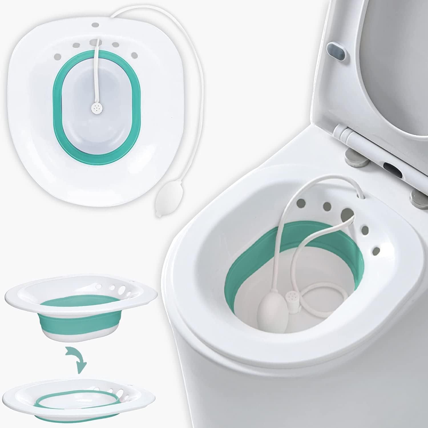 Buddeez Folding Squat Free Sitz Bath, Hemorrhoids, Perineum