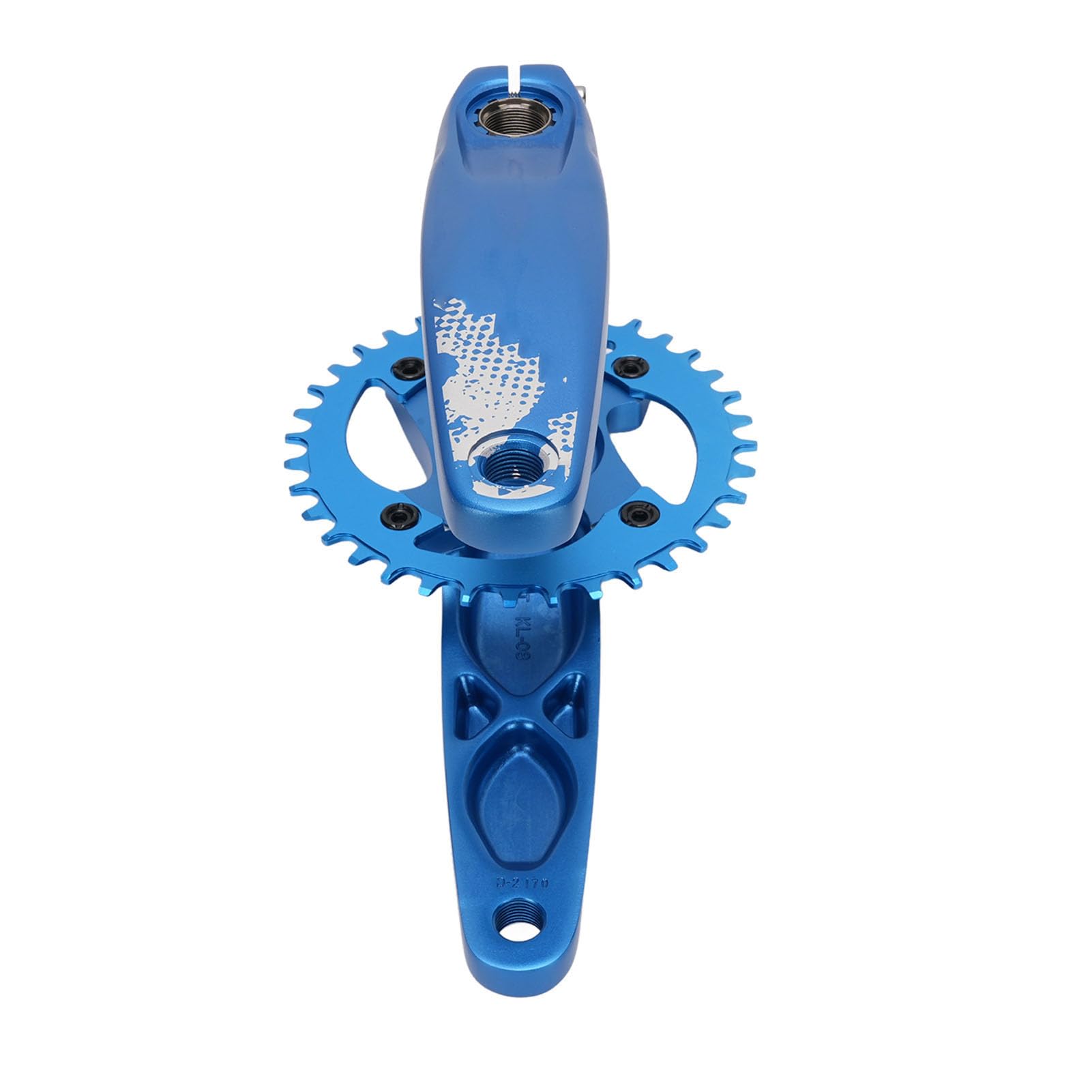 Ejoyous Set Pedivella Bici in Lega di Alluminio Cava Guarnitura Integrata Guarnitura 36T Movimento Centrale per Ciclisti da Strada di Montagna da 8 a 12 velocità Blu