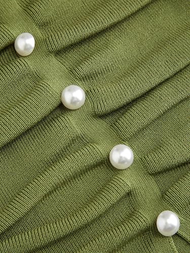 Image of CIDER Faux Pearl Tube Tops for Women Split Hem Knit Crop Y2K Going Out Tops | Cute Ruched Tops, Spring Summer Outfits, Vacation, Concert