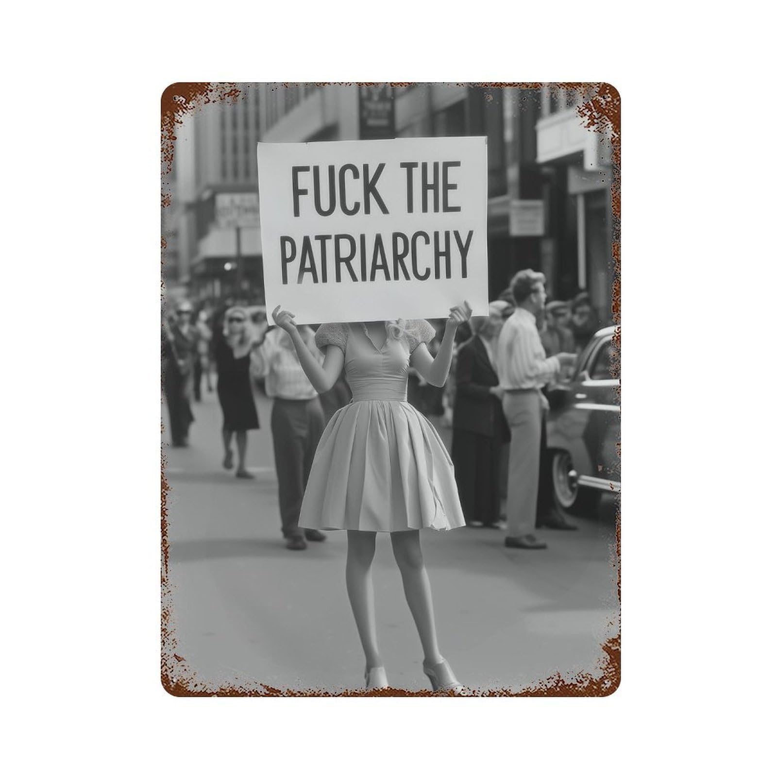 xiaoxiaoshen Feminist Retro Print_ Fuck The Patriarchy Wall Decor Art Metal Tin Poster Modern Home Decor Art Home Bar Shop Decorations Vintage Sign 40x30cm