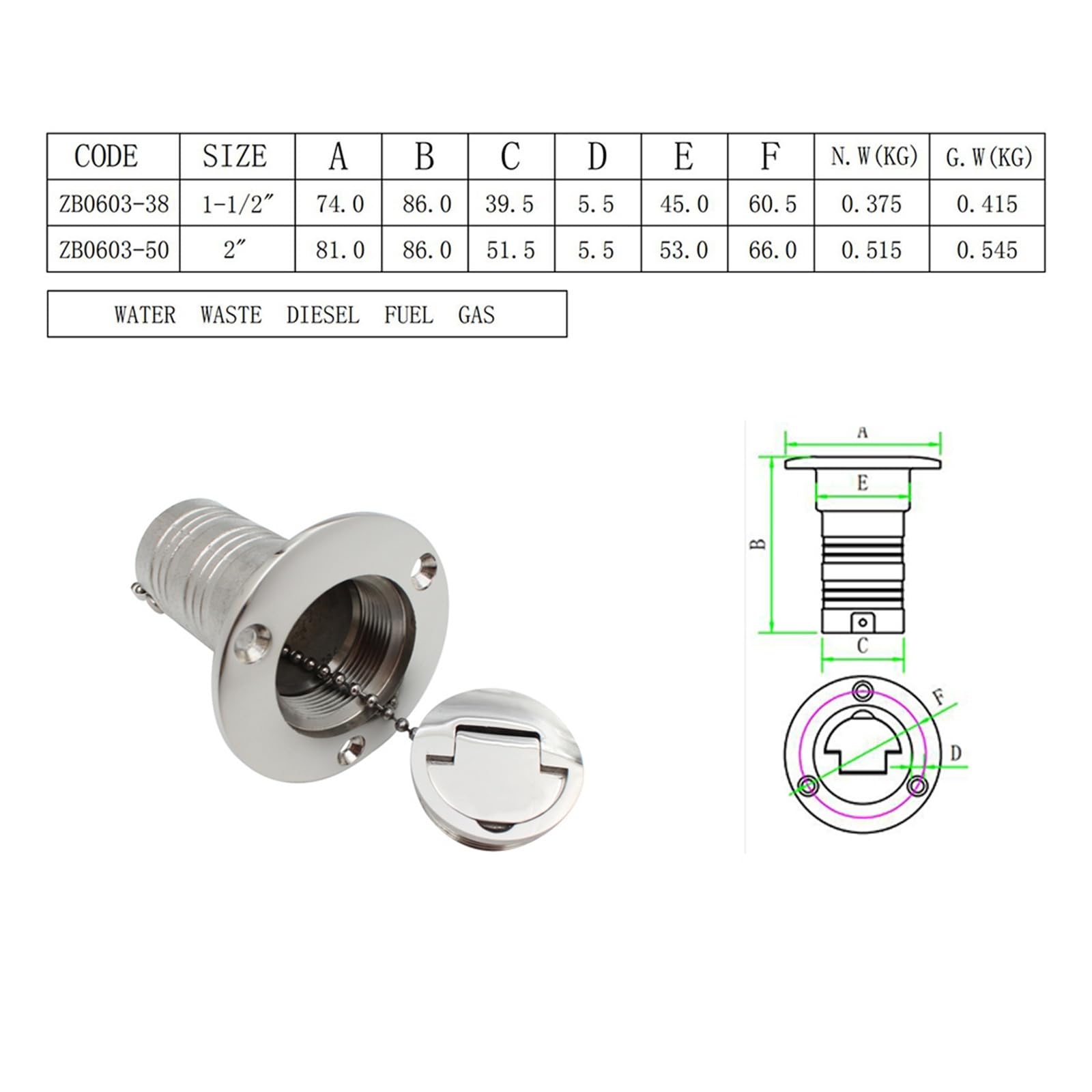 Bouchon D'aération Bateau En Acier Inoxydable 316 – Poli Miroir, Perforé, Pour Yacht Et Réservoirs, Plusieurs Tailles (2,1 à 7,8 Cm), Résiste à L'eau Salée