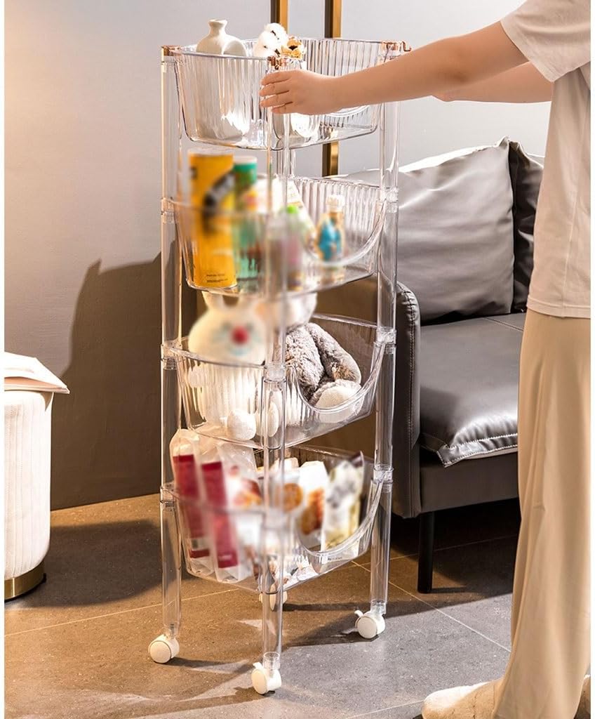 CHICKEN Pot and Pan Organizer Kitchen Storage Rack Bathroom Bathroom Kitchen Bedroom Floor-Standing Multi-Layer Storage Rack Home Storage Rack Kitchen Organizers and Storage(Color:B)