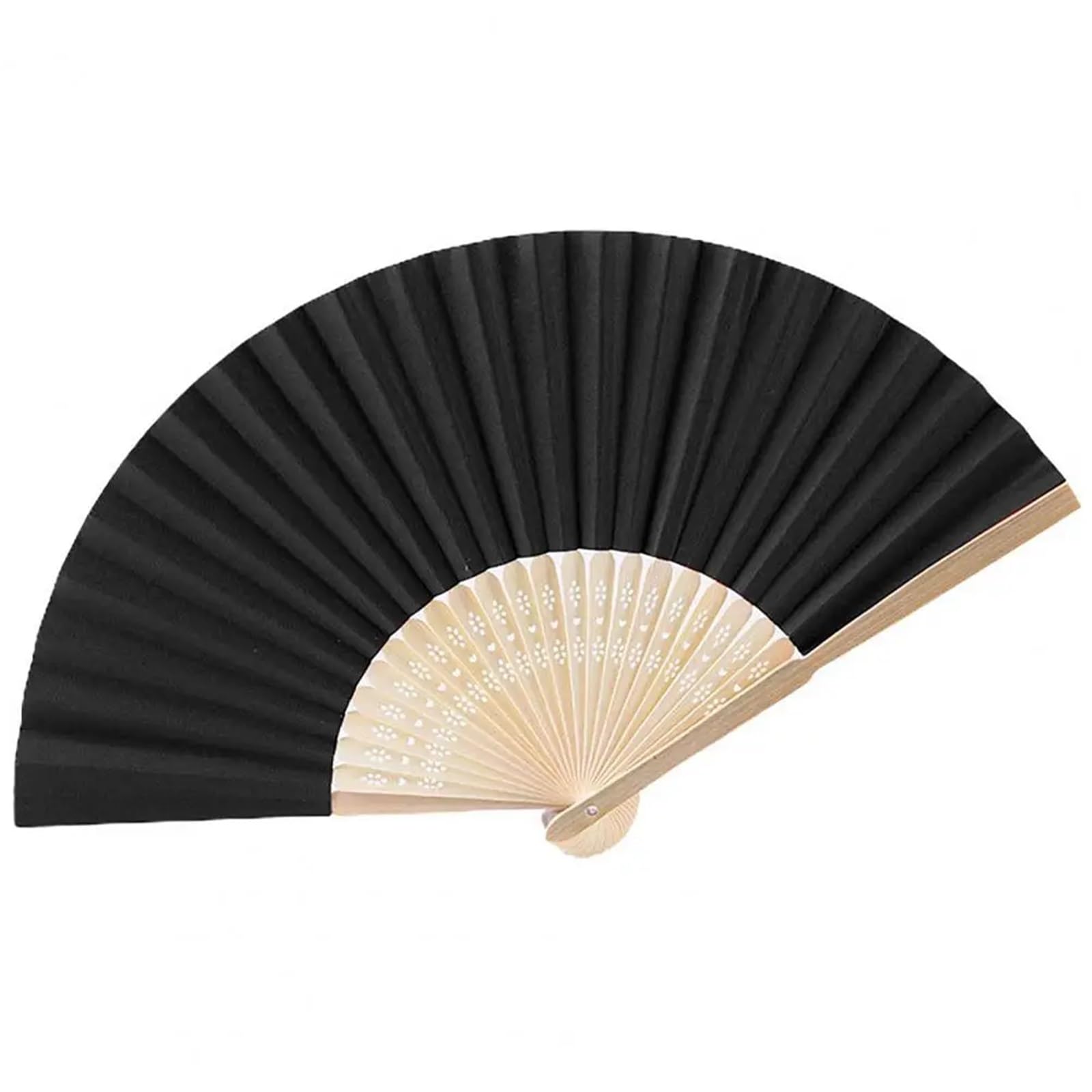 Cqahdsevf Black Paper Diy Hollow Carving Folding Fan