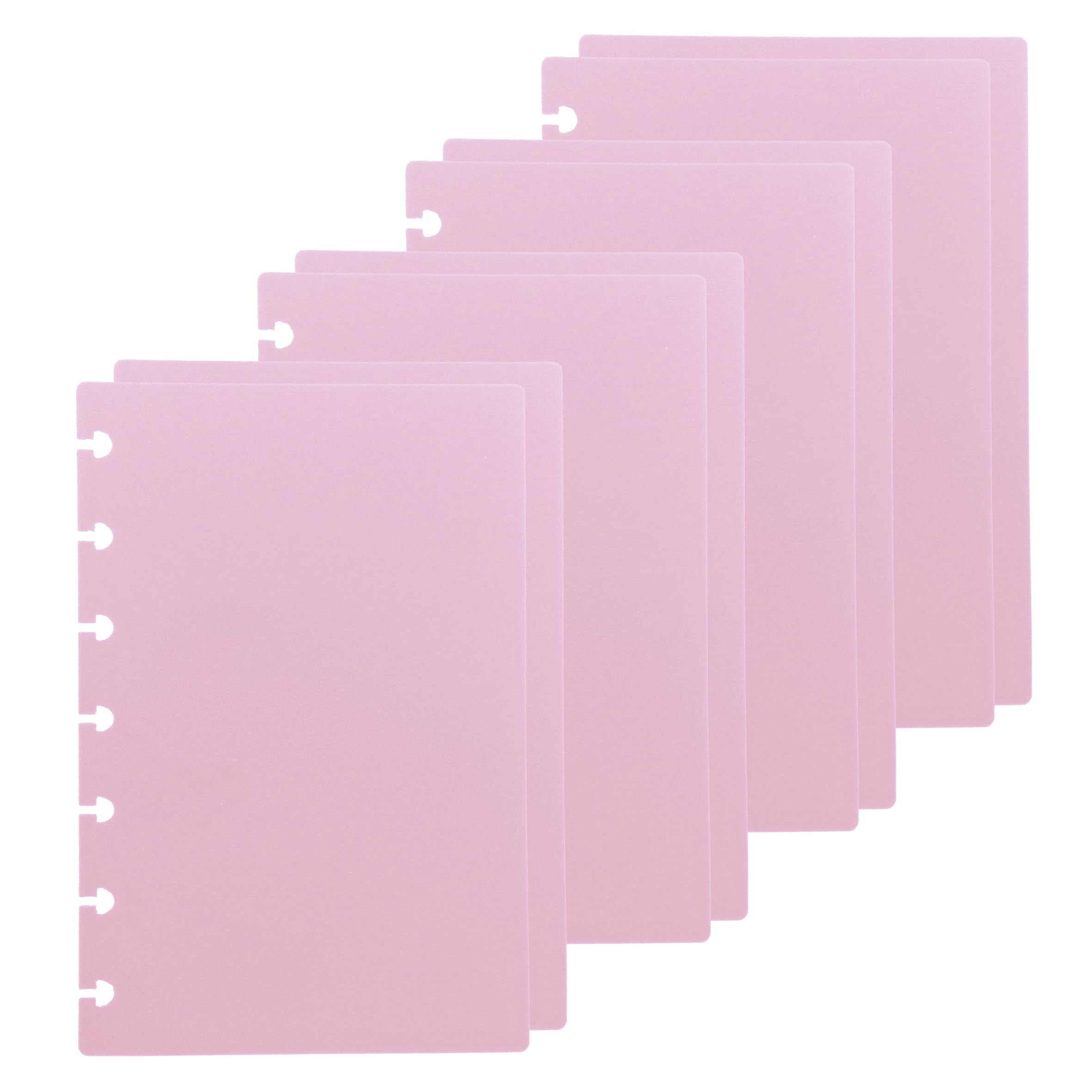 ITSYHPRO Discbound Notebook Covers,Multi-Size DIY Planner Cover Kit - Mini 7-Hole,Compatible with Levenger Circa Arc TUL and Happy Planner(Pink,Mini,