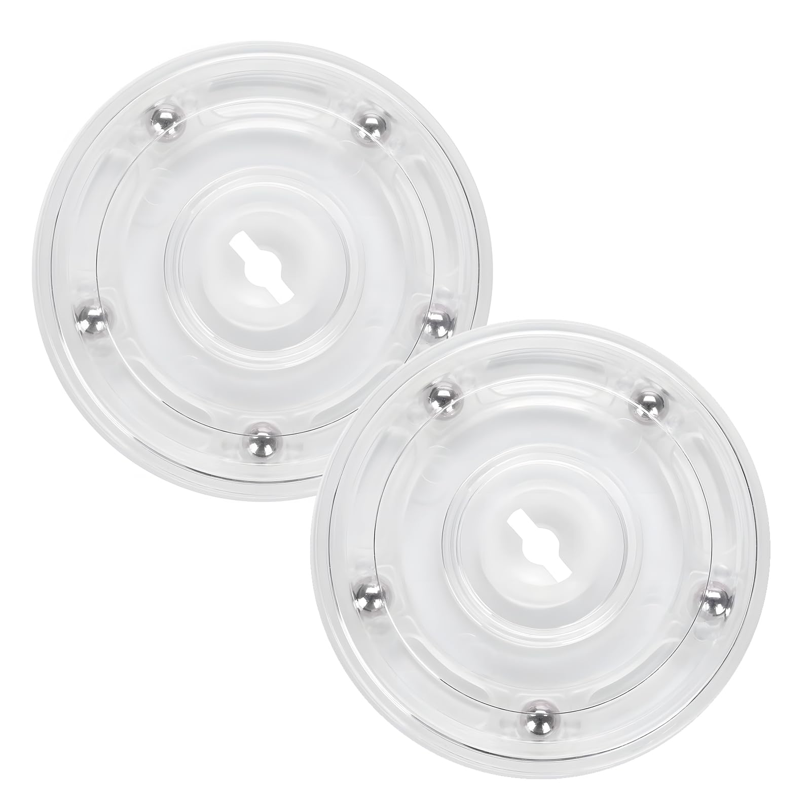 KAIYAYA 2 Pièces Plateau Tournant 15cm Plateau Tournant TV Universel à 360° Plateau Rotatif avec Roulements à Billes en Acier Support Plaque Tournant Rotatif pour TV Artisanat Plantes à Bonsaï