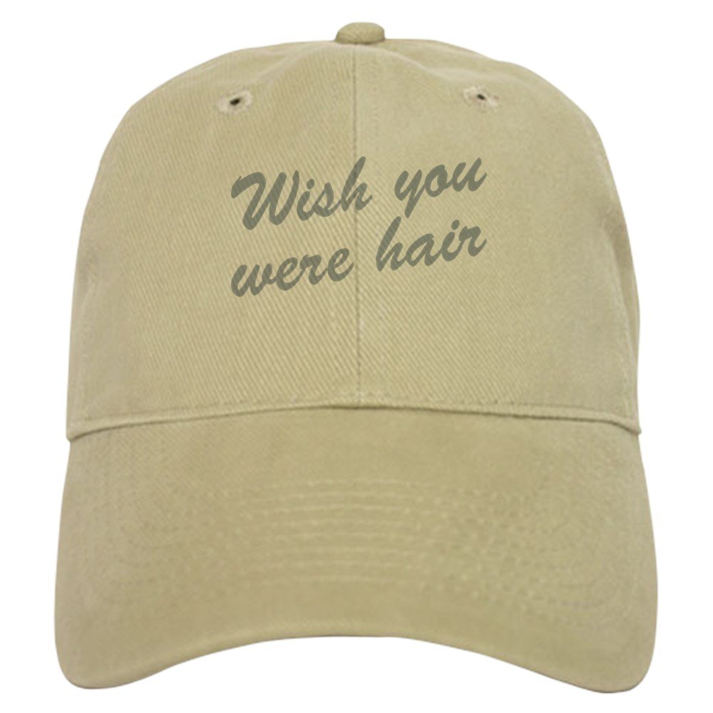 CafePress Wish You were Hair Cap Unique Adjustable Baseball Hat Khaki