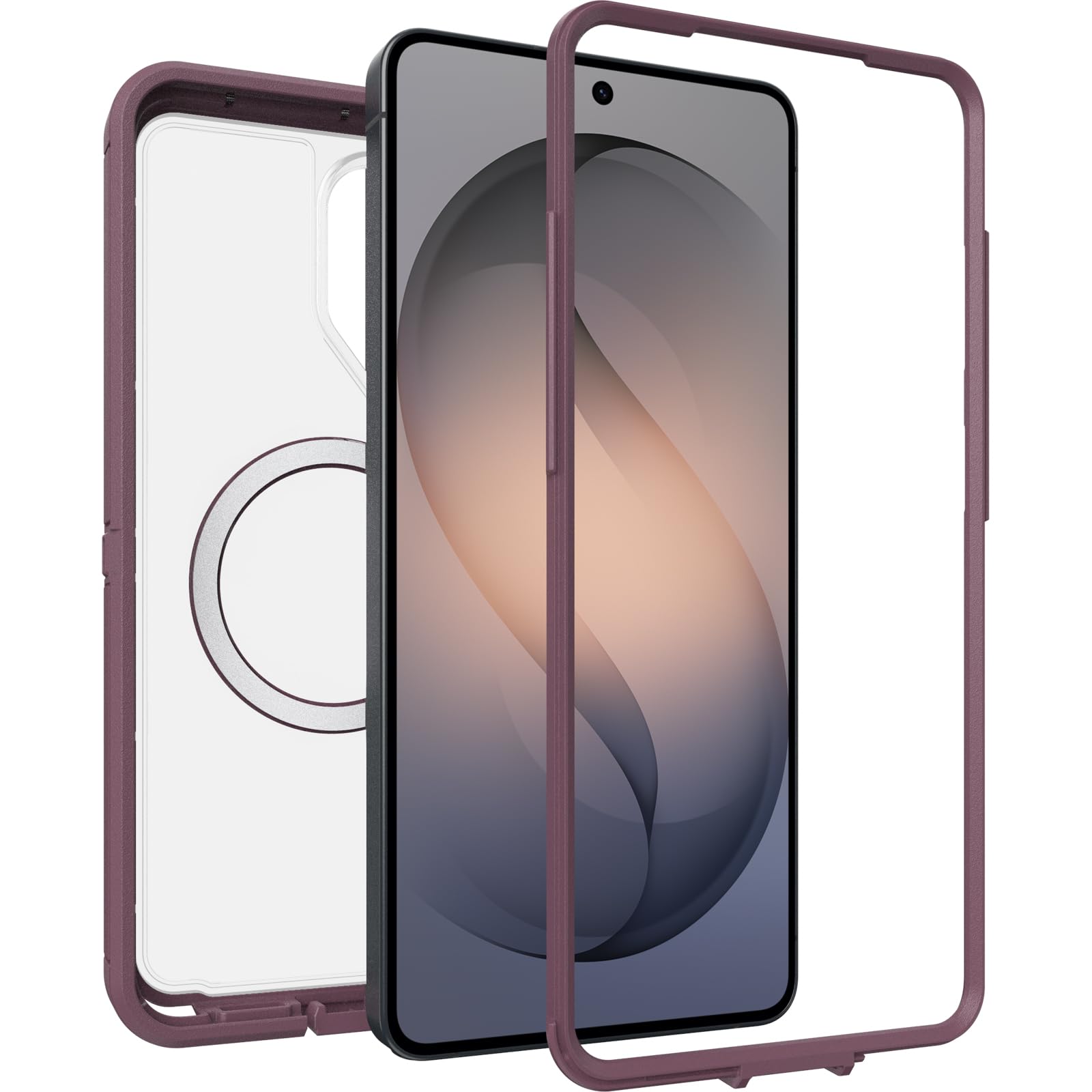 OtterBox Defender Series Pro XT Hülle mit Magneten für Samsung Galaxy S26 Ultra, stoßfest, Ultra-robust, schützende Hülle, 7X getestet nach Militärstandard, Transparent/Lila