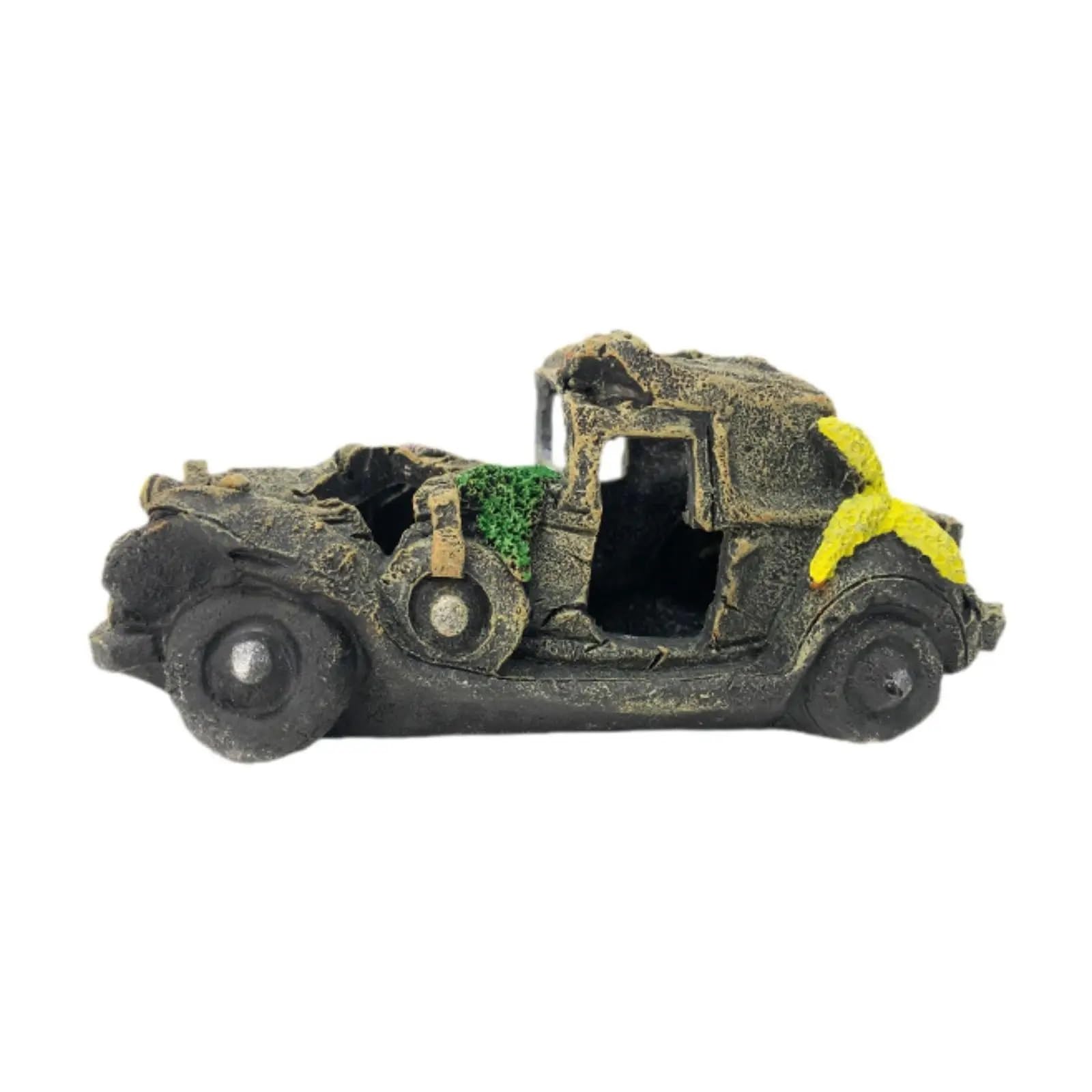 AYWTIUN aquarium ornaments Resin Auto Wreck Aquarium Decoration Prawn Cave for Rest Play Salt and Fresh Water Small Fish Aquatic Pets to Breed