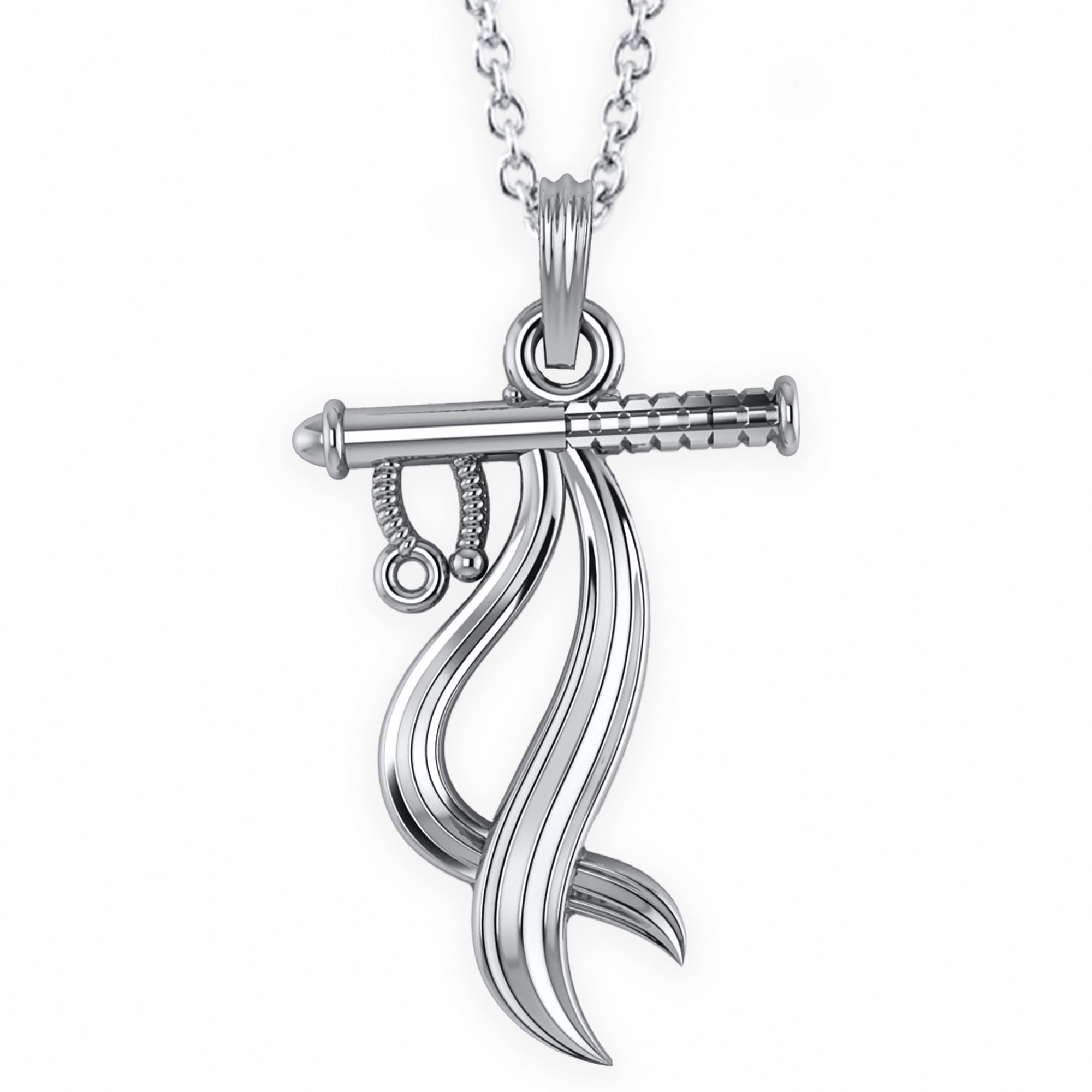 SHREE VINAYAK 925 Sterling Silver Shri Krishna Bansuri Pendant Necklace for Women and Girls | Gift for Women and Girls |With or Without Chain | Locket Without Chain (B0D3D93BFM) Amazon Price History, Amazon Price Tracker