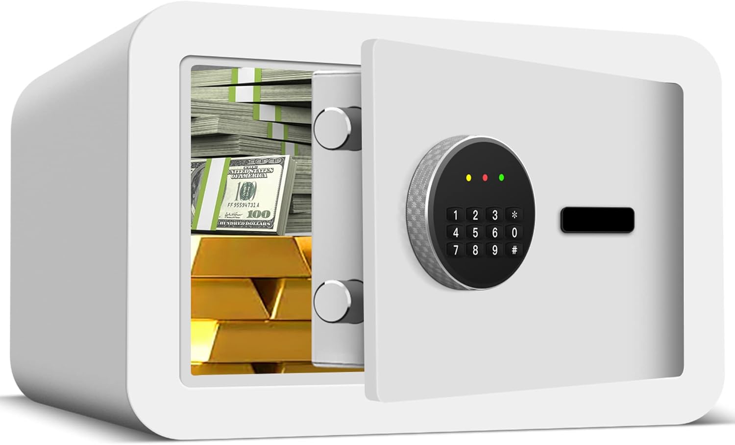 0.5 Cu.ft Small Fireproof Safe Box fire safe for Money, Home Safe Fireproof Waterproof with Digital Keypad, Lock Box Fireproof Safe for Firearm Medicine Money Documents Valuables (0.5 Cu.ft WHITE)