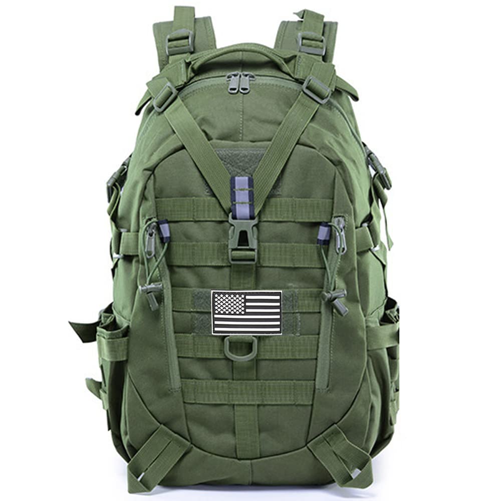 Jueachy Tactical Backpack for Men Hunting Backpack EDC Rucksack Military Hiking Camping Daypack with USA Flag Patch