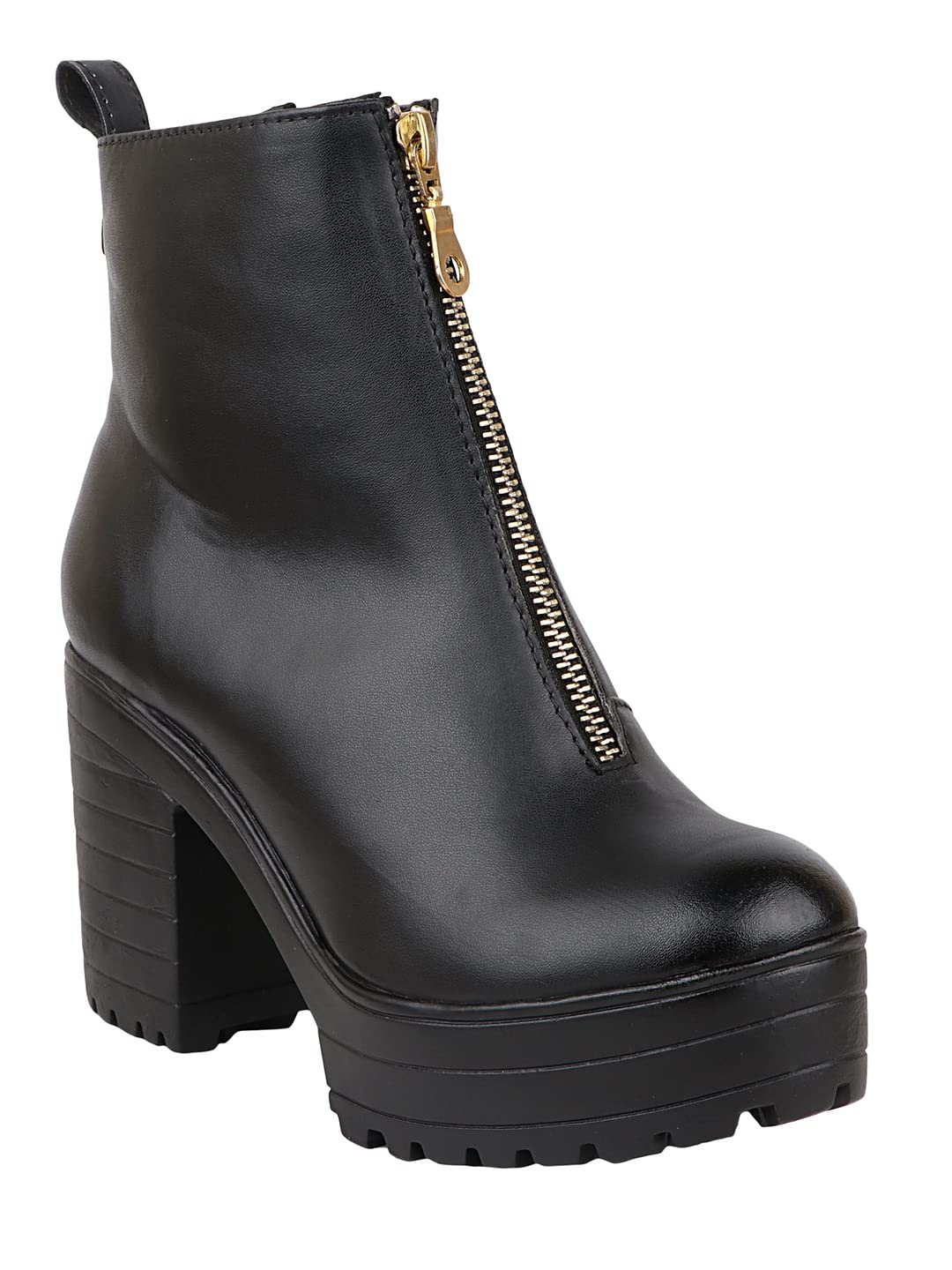 Shoetopia Womens Black Solid Zipper Block Heeled Boots (B09M9QLNV3) Amazon Price History, Amazon Price Tracker