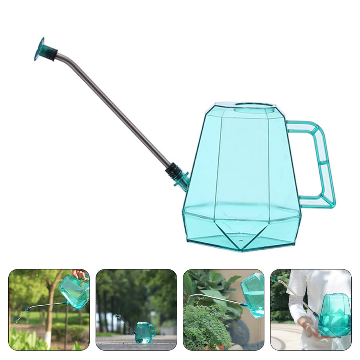 Konewka, Konewka do roślin, doniczka do podlewania kwiatów, metalowa konewka, wiadro do podlewania ogrodu ze stali nierdzewnej(Sky-bluex3pcs)