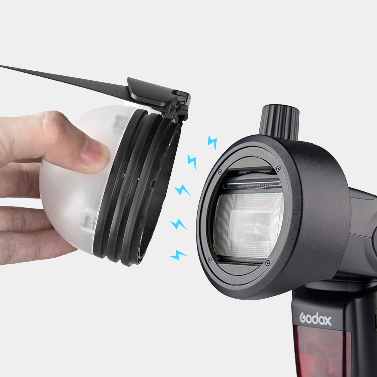 Godox Kit S-R1 e AK-R1 Flash Diffusore Light Softbox Speedlite Flash Accessori con supporto universale Adpater per Canon, per Nikon, per Sony Speedlight