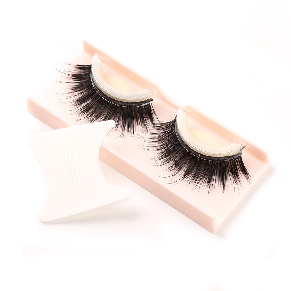 Self-Adhesive Eyelashes 3D Fake Eyelashes Reusable False Eyelashes No Glue No Magnetic Natural Looking 1 Pair Style 503