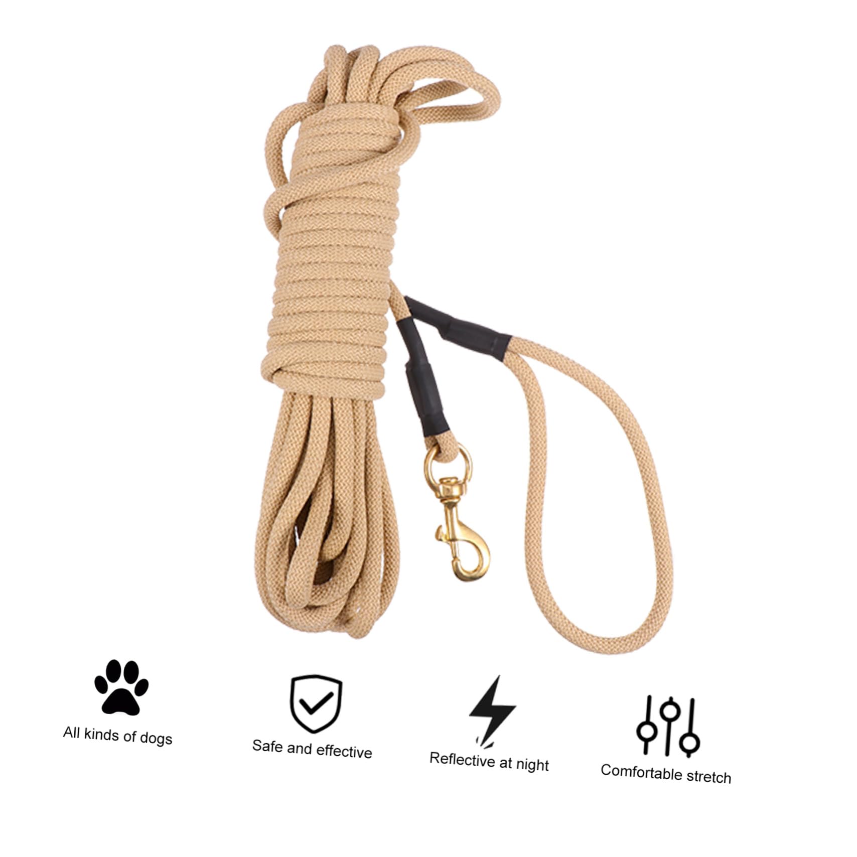 Correa para Perro Extralarga Metros Resistente y Acolchada para Entrenamiento y Paseo al Aire para Perros Grandes y Medianos