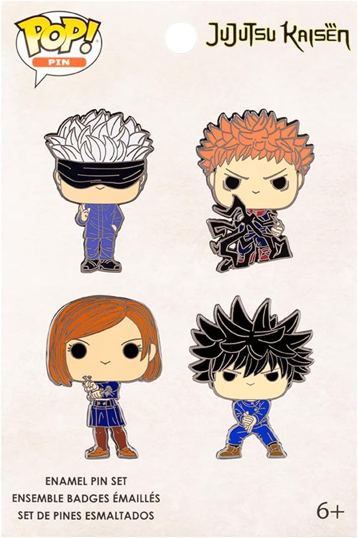 Loungefly PIN Pack PIN SET: JUJUTSU KAISEN - Yuji Itadori - Jujutsu Kaisen Enamel Pins - Cute Collectable Novelty Brooch - for Backpacks & Bags - Gift Idea - Official Merchandise - Anime Fans