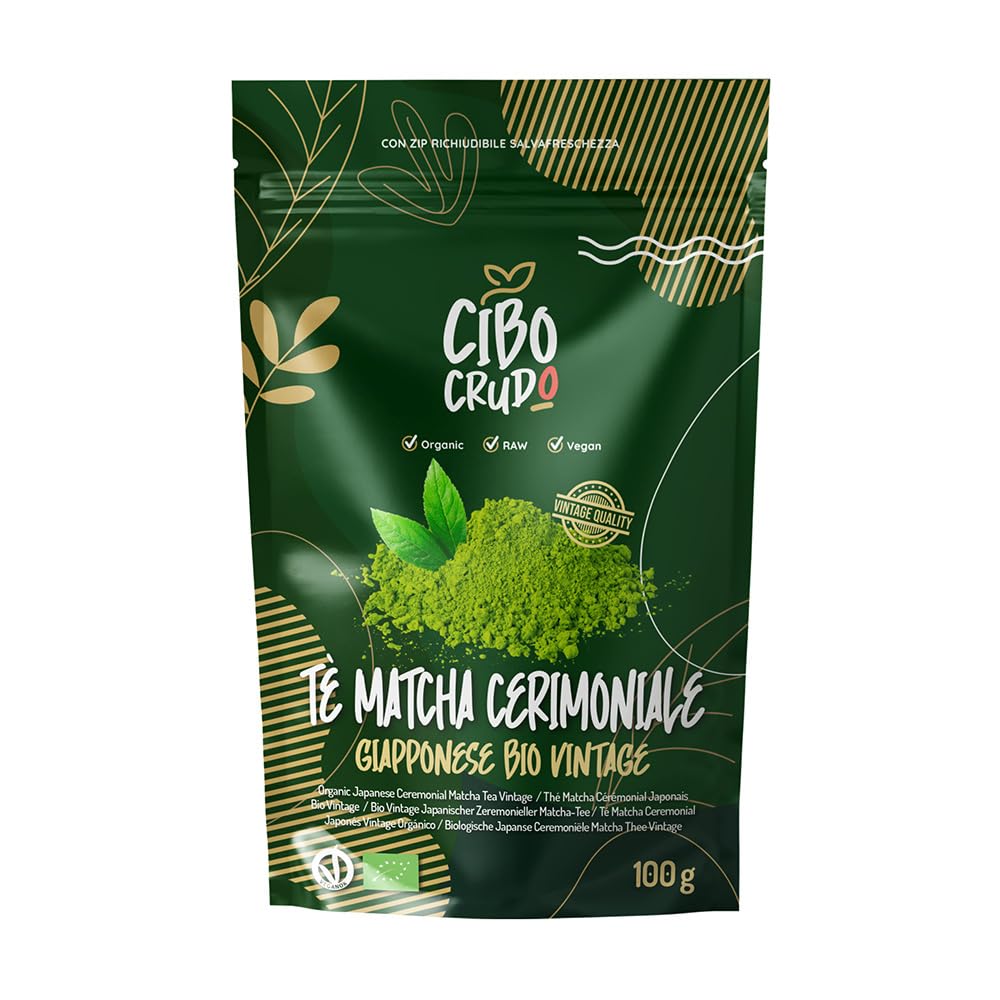 The Matcha Cerimoniale Giapponese e Bio - 100g. Te Verde Matcha in Polvere Biologico per Cerimonia del Tè Matcha Latte o Frullati. Organic Matcha Green Tea Powder.
