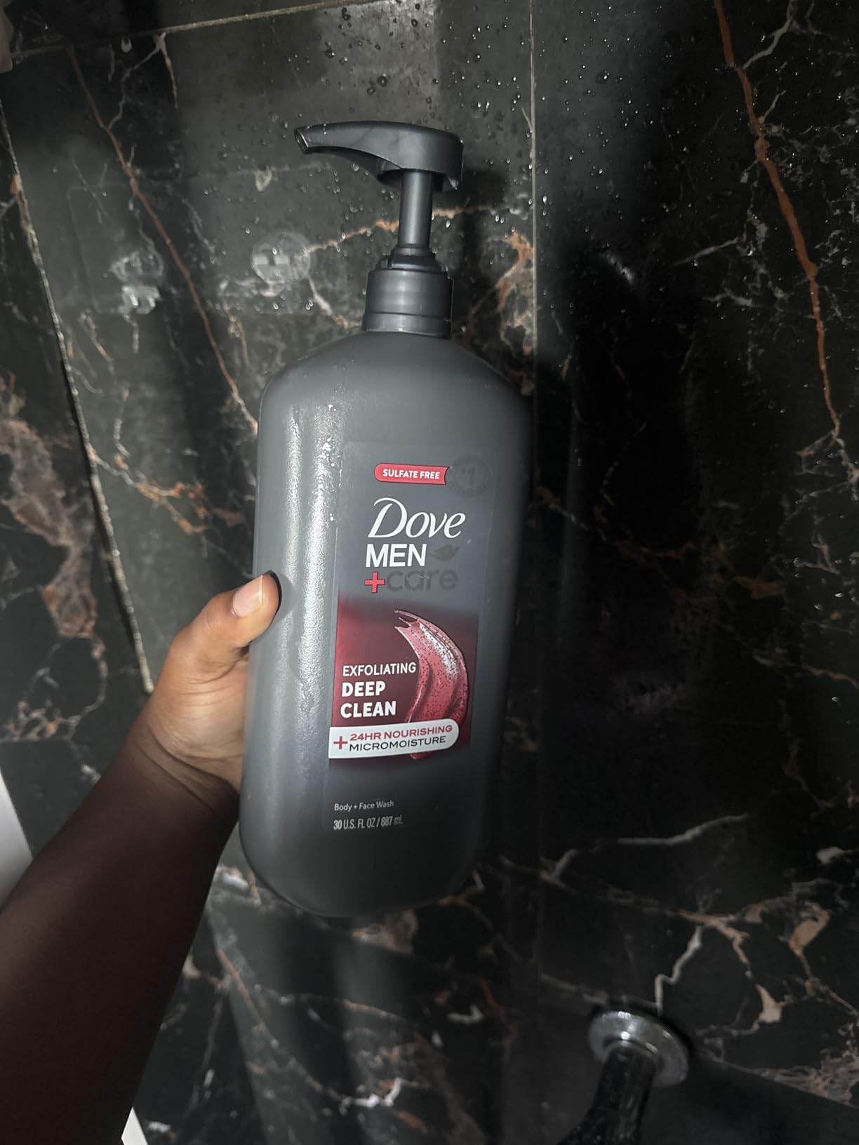 Unilever DOVE MEN + CARE Body and Face Wash Exfoliating Deep Clean for Men, with 24-Hour Nourishing Micromoisture Technology Body Wash, 30 oz