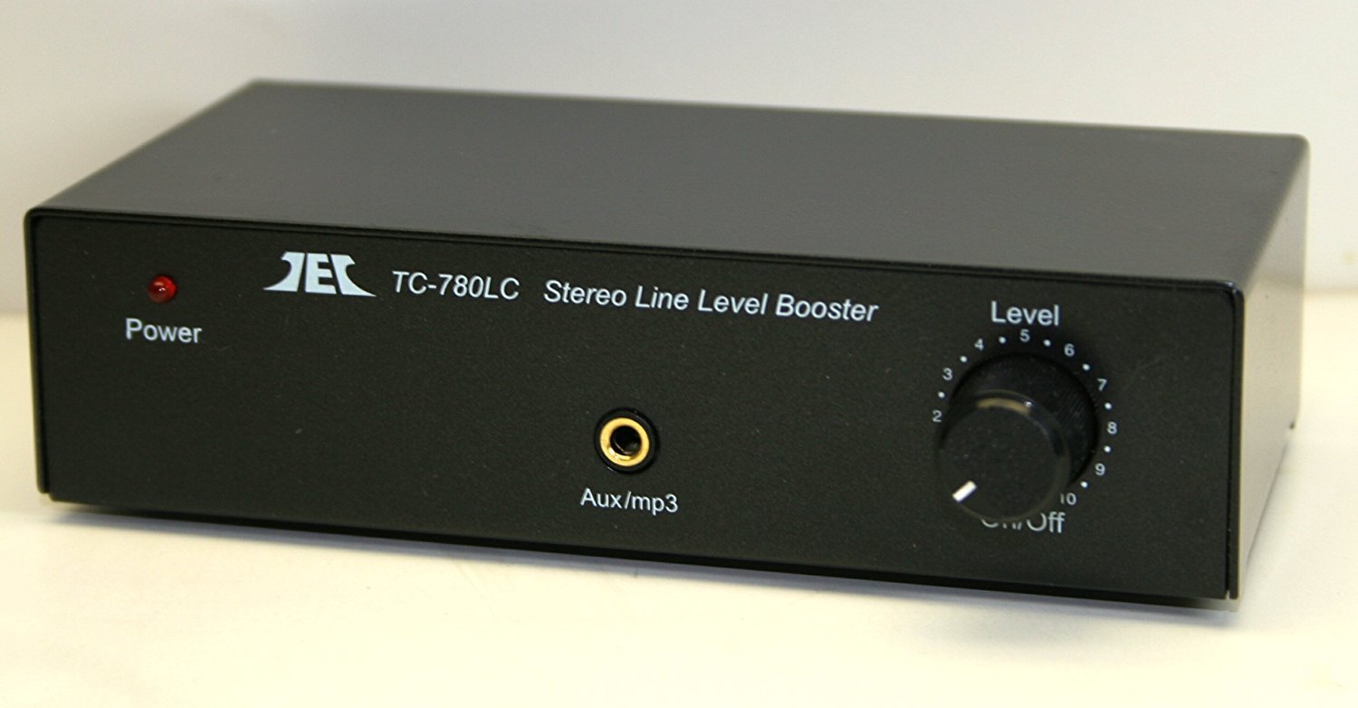 TCC TC-780LC Stereo Line Level Amp / Booster with iPod Jack; BLACK VERSION
