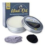 Dklypth 3Pcs Mink Oil Leather Conditioner 3.52 oz - Apple Scent Waterproof Formula to Soften, Restore Boots, Shoes, Jackets,Furniture,Gloves& Bags (Excludes Suede)