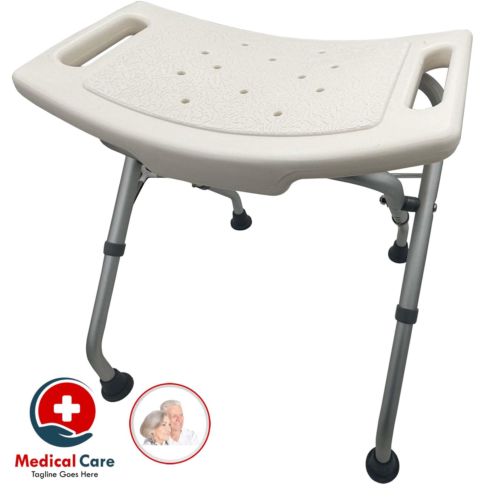 Duschhocker Höhenverstellbar Klappbar Duschstuhl Senioren Weiß Badhocker | Duschhocker 47–51 cm höhenverstellbar, werkzeuglos montierbar als sichere Duschhilfe für Badezimmer und Pflegebereich
