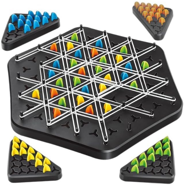 SANZEZ COOLive Triangle Chess Game Set - Triggle Board Game for 2-4 Players