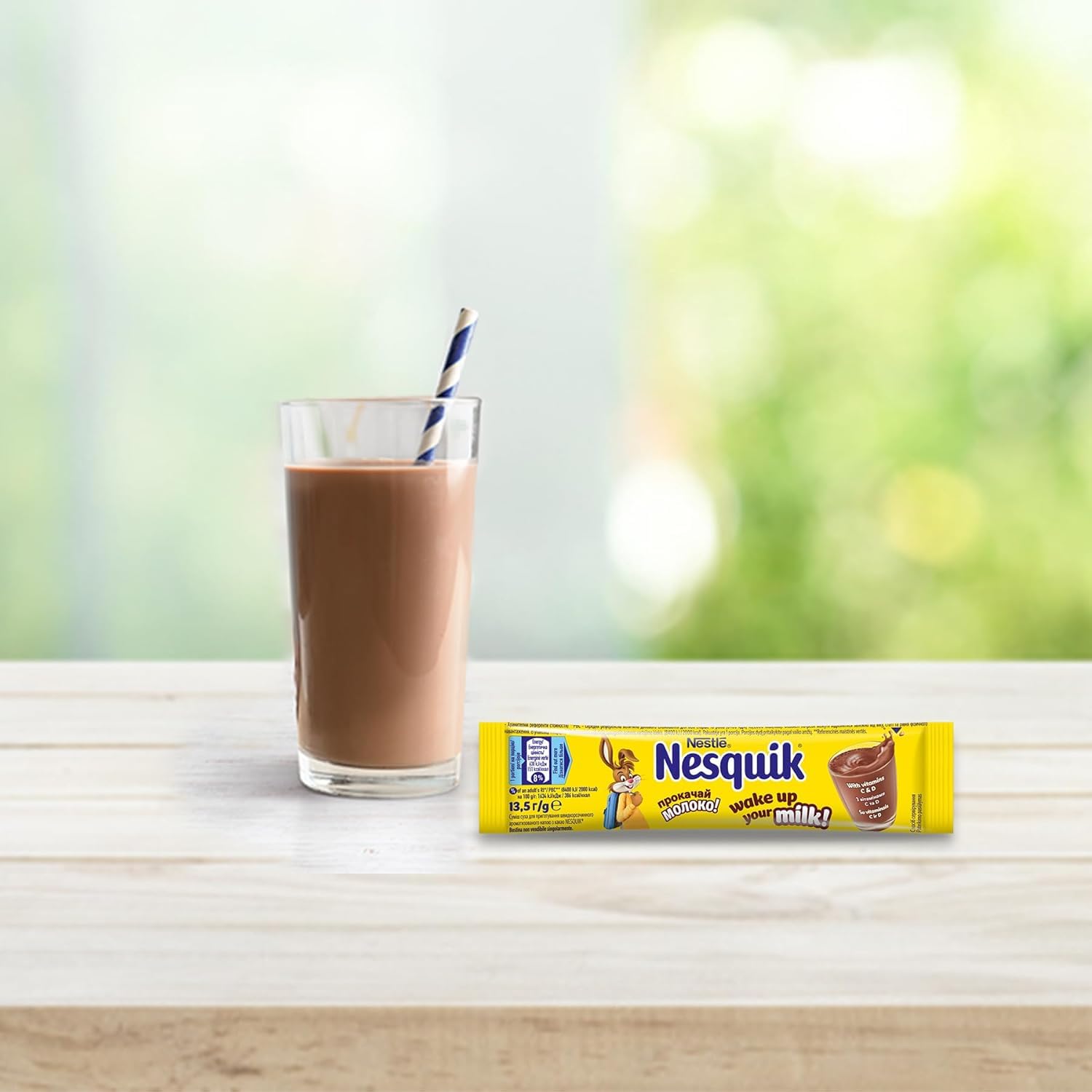 BOISSON CHOCOLAT CACAO NESQUIK FABRIQUÉE PAR NESTLE EU CONSERVATION LONGUE (60 Sachets x 13.5g)