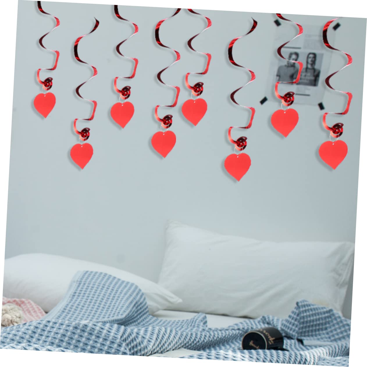 Cabilock 3 Sätze Teiliges Valentinstag Herz Dekorationsset Spiral Girlanden Für Romantische Feiern Hängende Herz Accessoires Für Wände Türen Und Decken Für Valentinstag Und Stück * 3