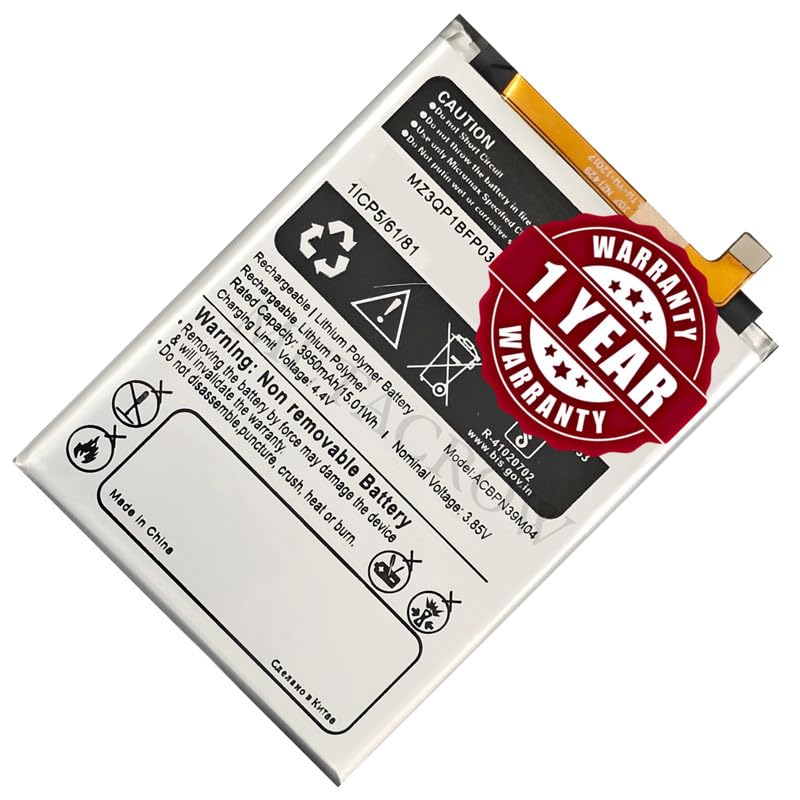 Image of Original ACBPN39M04 Battery Compatible for Micromax Ione Note - (3950mAh) - 1 Year Warranty JK1