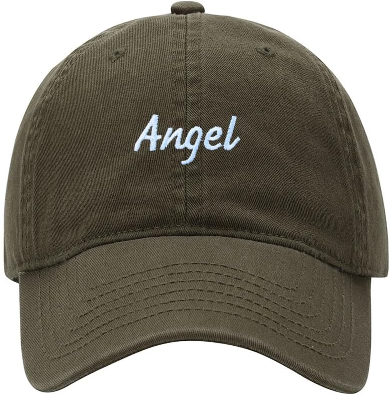 Baseball Cap Men Name Angel Gift Embroidered Washed Cotton Dad Hat Baseball Caps