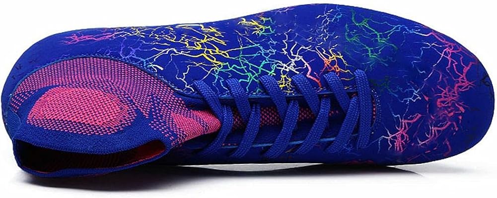  | MALAXD Unisex's AG Cleats Training Long Studs High-Top Football Soccer Shoes | Soccer