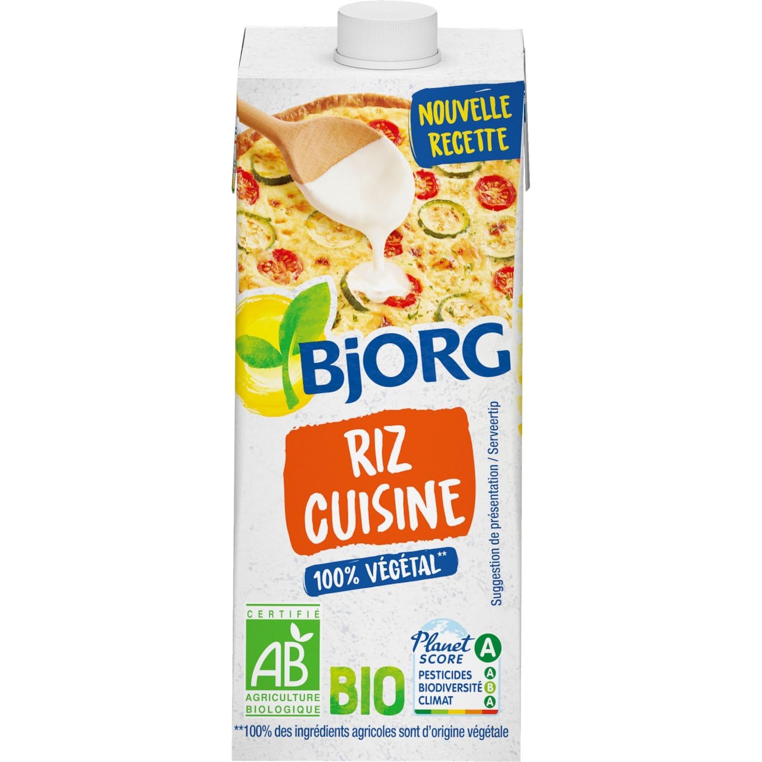 BJJORG – Crème de Riz Bio, Texture Onctueuse pour Cuisine Saine et Gourmande (Brique 20 cL) - Lot de 6 - vendu par Lot