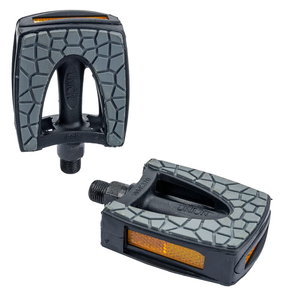XLC 2501840930 Pedal Nino/junior 9/16 Black/gray C/reflector for cyclists, built for smooth riding and bike upkeep, black, gray