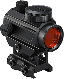 Red Dot Sight for Rifle - 2 MOA Dot Optic Long Gun Scope Sight with Picatinny Riser Mount & Absolute Co Witness & Adjustable Brightness & Shockproof & Fog-Proof #VHD-02