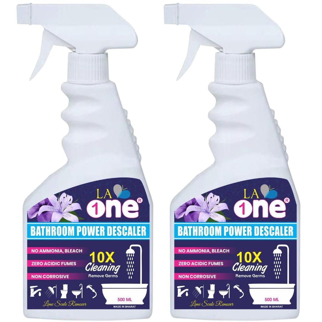 LA ONE Bathroom Power DeScaler(500Ml*2) Remove Scale & Hardness from