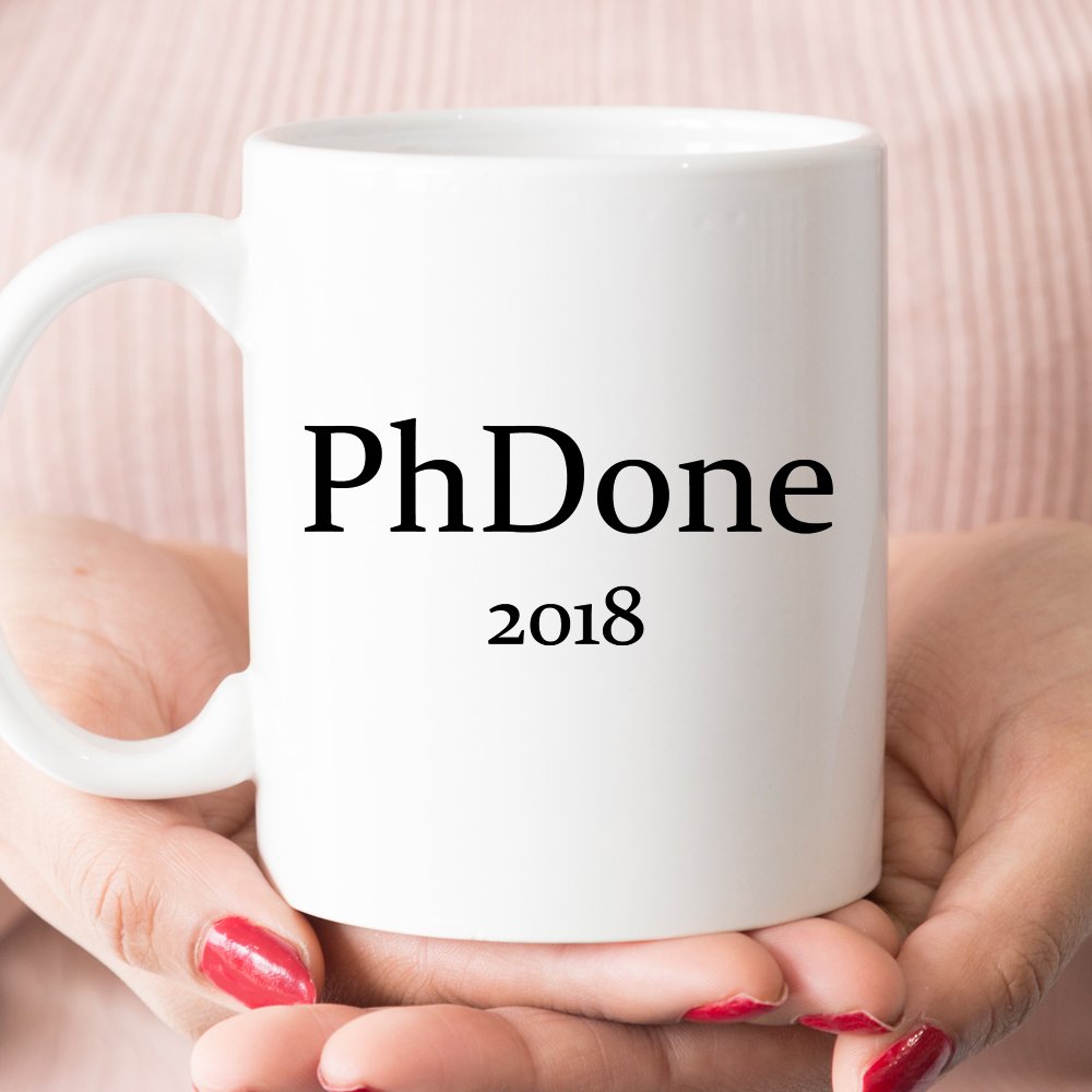 Amazon.com: Gift for PHD Graduate, PhDone 2018 Mug, Funny Graduation Gift :  Home & Kitchen